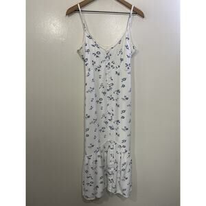 Y2K Coquette Fairy Milkmaid Mermaid Midi Dress Ditsy Floral Romantic Cottagecore